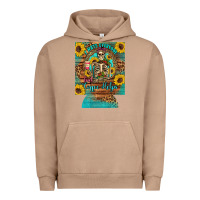 Pigment Burro i hate everyone but coffee helps western skeleton coffee sunflowers 12 Urban Hoodie - Artiststas