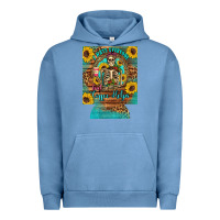 Pigment Pebble Blue i hate everyone but coffee helps western skeleton coffee sunflowers 12 Urban Hoodie - Artiststas