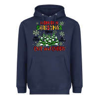 Navy farm fresh christmas trees Heavyweight Hoodie - MaliasSmallBusiness