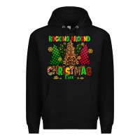 Black rocking around the christmas tree Premium Hoodie - AdoDesignShop