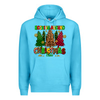 Ocean Blue rocking around the christmas tree Premium Hoodie - AdoDesignShop