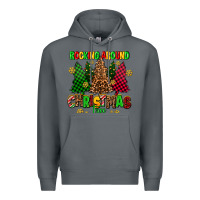 Rock rocking around the christmas tree Premium Hoodie - AdoDesignShop