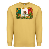 Antique Gold mexican flag Premium Sweatshirt - Zillion Design Studio