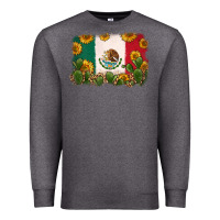 Charcoal Heather mexican flag Premium Sweatshirt - Zillion Design Studio