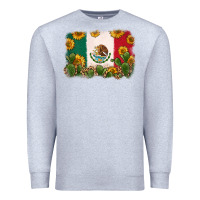 Heather Grey mexican flag Premium Sweatshirt - Zillion Design Studio