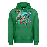 Emerald go with the flow floral turtle Urban Hoodie - Jasminsmagicworld
