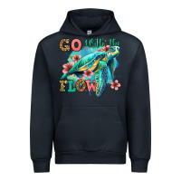 Navy go with the flow floral turtle Urban Hoodie - Jasminsmagicworld