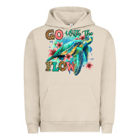 Pigment French Oak go with the flow floral turtle Urban Hoodie - Jasminsmagicworld