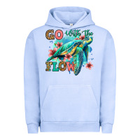 Pigment Grape Ice go with the flow floral turtle Urban Hoodie - Jasminsmagicworld