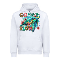 White go with the flow floral turtle Urban Hoodie - Jasminsmagicworld