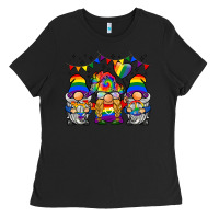 Black lgbtq gnome Ladies Tee - BarkalooDesign