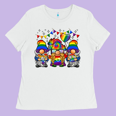 Lgbtq Gnome Ladies Tee Designed By Barkaloodesign