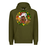 Army Green Christmas horse Premium Hoodie - Artiststas