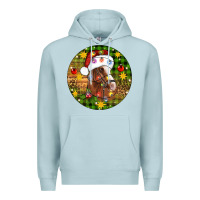 Blue Mist Christmas horse Premium Hoodie - Artiststas