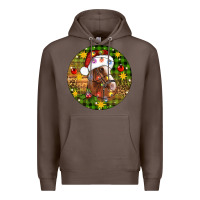 Coffee Christmas horse Premium Hoodie - Artiststas