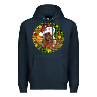 Navy Christmas horse Premium Hoodie - Artiststas