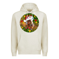 Oatmeal Heather Christmas horse Premium Hoodie - Artiststas