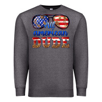Charcoal Heather all american dude Premium Sweatshirt - texasbilliewilder