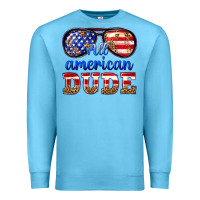 Ocean Blue all american dude Premium Sweatshirt - texasbilliewilder