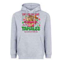 Heather Grey tis the season for tamales tama la la la Heavyweight Hoodie - MaliasSmallBusiness