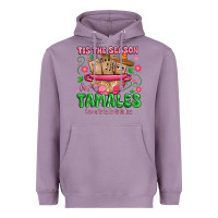 Lavender tis the season for tamales tama la la la Heavyweight Hoodie - MaliasSmallBusiness