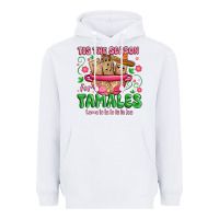 White tis the season for tamales tama la la la Heavyweight Hoodie - MaliasSmallBusiness