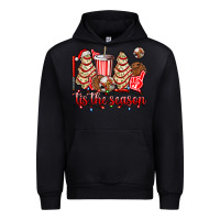 Black tis the season christmas tree  cake baseball Urban Hoodie - AdoDesignShop