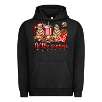 Pigment Black tis the season christmas tree  cake baseball Urban Hoodie - AdoDesignShop