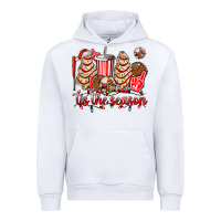 White tis the season christmas tree  cake baseball Urban Hoodie - AdoDesignShop