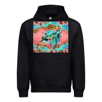 Black floral turtle Urban Hoodie - Jasminsmagicworld