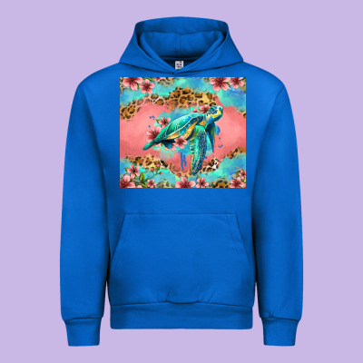 Floral Turtle Urban Hoodie Designed By Jasminsmagicworld