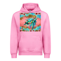 Fuchsia Pink floral turtle Urban Hoodie - Jasminsmagicworld