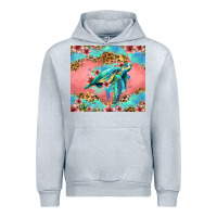 Heather Grey floral turtle Urban Hoodie - Jasminsmagicworld