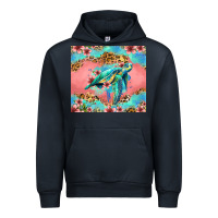 Navy floral turtle Urban Hoodie - Jasminsmagicworld