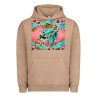 Pigment Burro floral turtle Urban Hoodie - Jasminsmagicworld