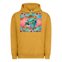Pigment Peanut Butter floral turtle Urban Hoodie - Jasminsmagicworld