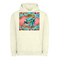 Pigment Pistachio floral turtle Urban Hoodie - Jasminsmagicworld