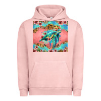 Pigment Salmon floral turtle Urban Hoodie - Jasminsmagicworld