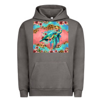 Pigment Tornado floral turtle Urban Hoodie - Jasminsmagicworld