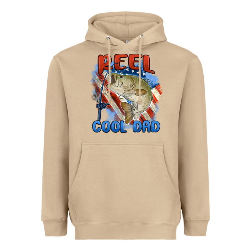 Reel Cool Dad Heavyweight Hoodie by MaliasSmallBusiness | Teevron