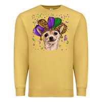 Antique Gold mardi gras hat chihuahua Premium Sweatshirt - RanaPortraitStore