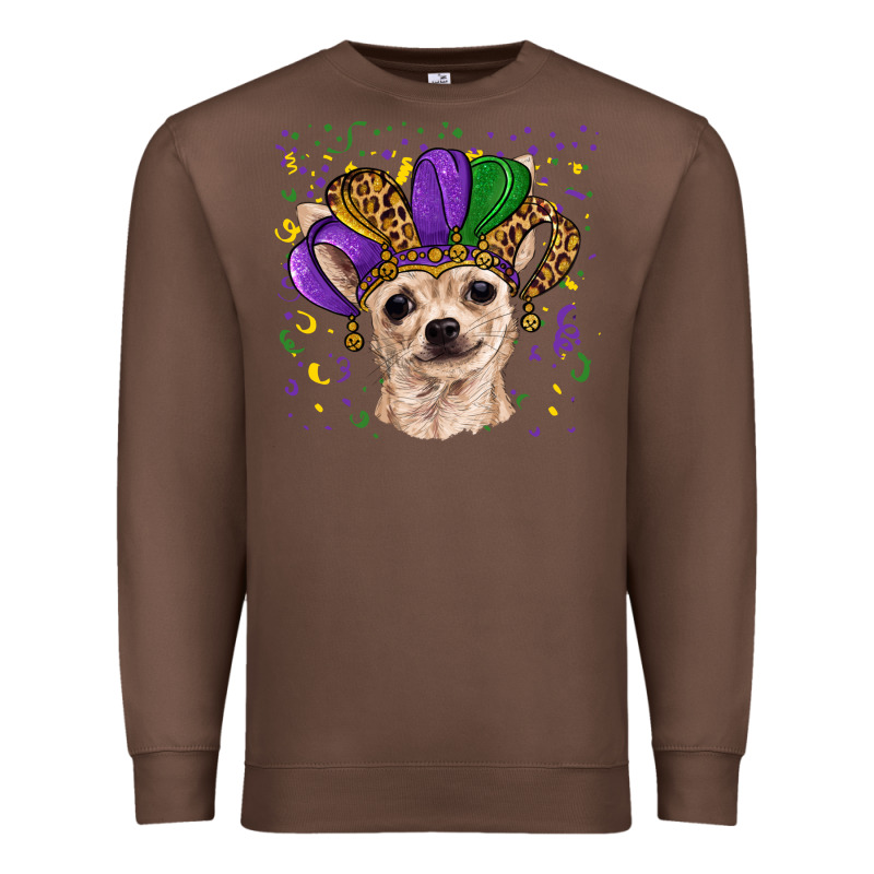 Mardi Gras Hat Chihuahua Premium Sweatshirt by RanaPortraitStore | Teevron