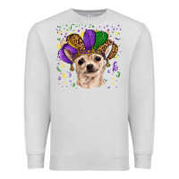 Dove Grey mardi gras hat chihuahua Premium Sweatshirt - RanaPortraitStore
