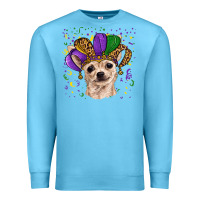 Ocean Blue mardi gras hat chihuahua Premium Sweatshirt - RanaPortraitStore
