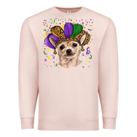 Pale Pink mardi gras hat chihuahua Premium Sweatshirt - RanaPortraitStore