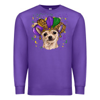 Purple mardi gras hat chihuahua Premium Sweatshirt - RanaPortraitStore