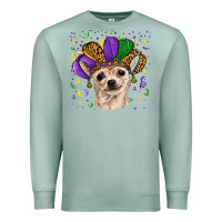 Seafoam mardi gras hat chihuahua Premium Sweatshirt - RanaPortraitStore