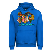 Cobalt tis the seasin with christmas cake abd jesus Urban Hoodie - AdoDesignShop