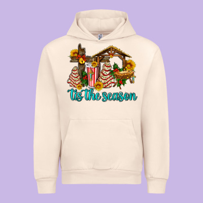 Tis The Seasin With Christmas Cake Abd Jesus Urban Hoodie Designed By Adodesignshop