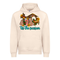 Sandshell tis the seasin with christmas cake abd jesus Urban Hoodie - AdoDesignShop